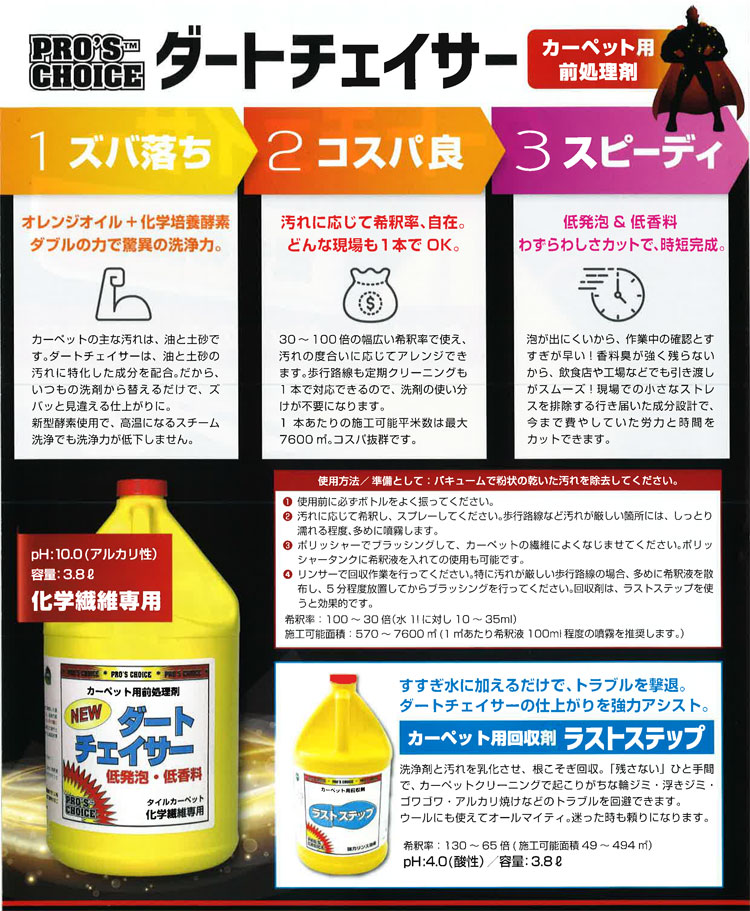 前処理剤 ダートチェイサー 3.8L