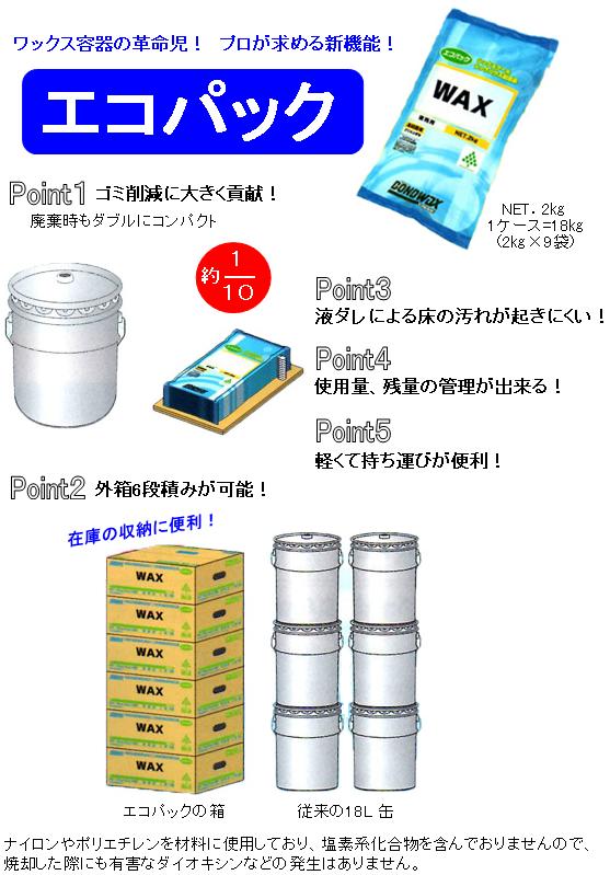 ワックス ボンド木床専用ワックス エコパック 2kg×9袋