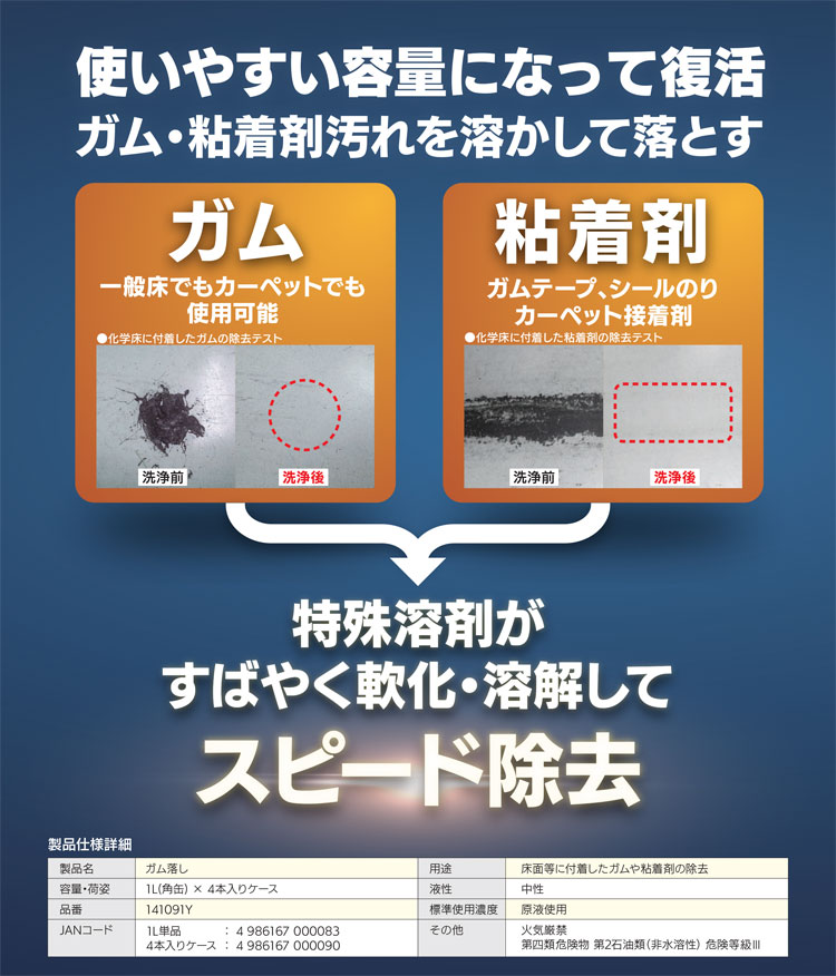 ガム落し剤　ガム落し　1L