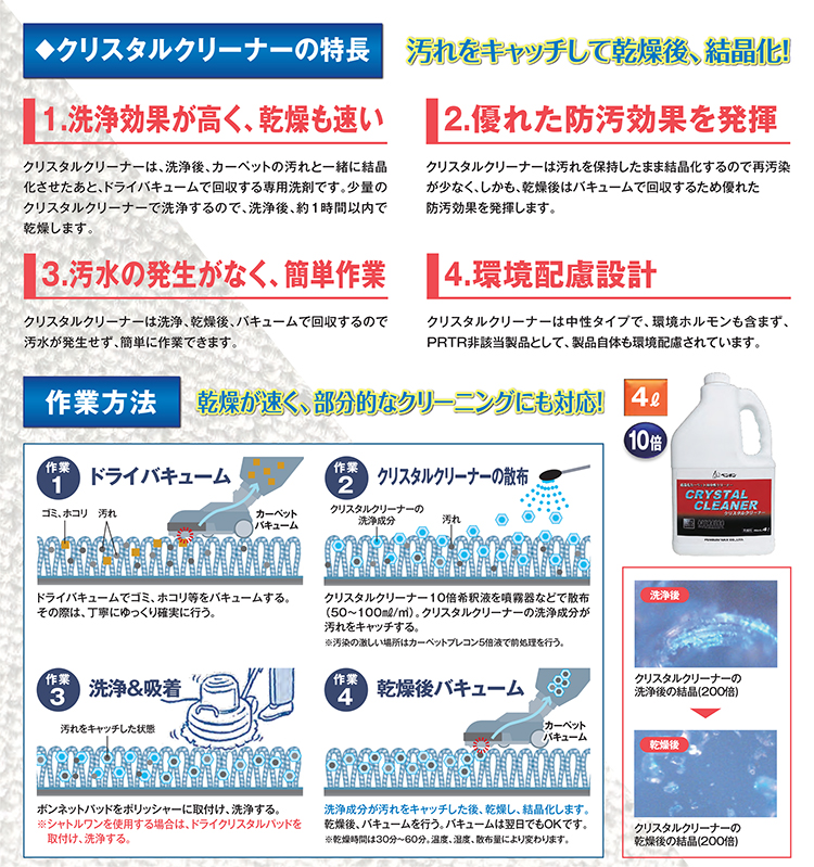 洗剤 クリスタルクリーナー 4L