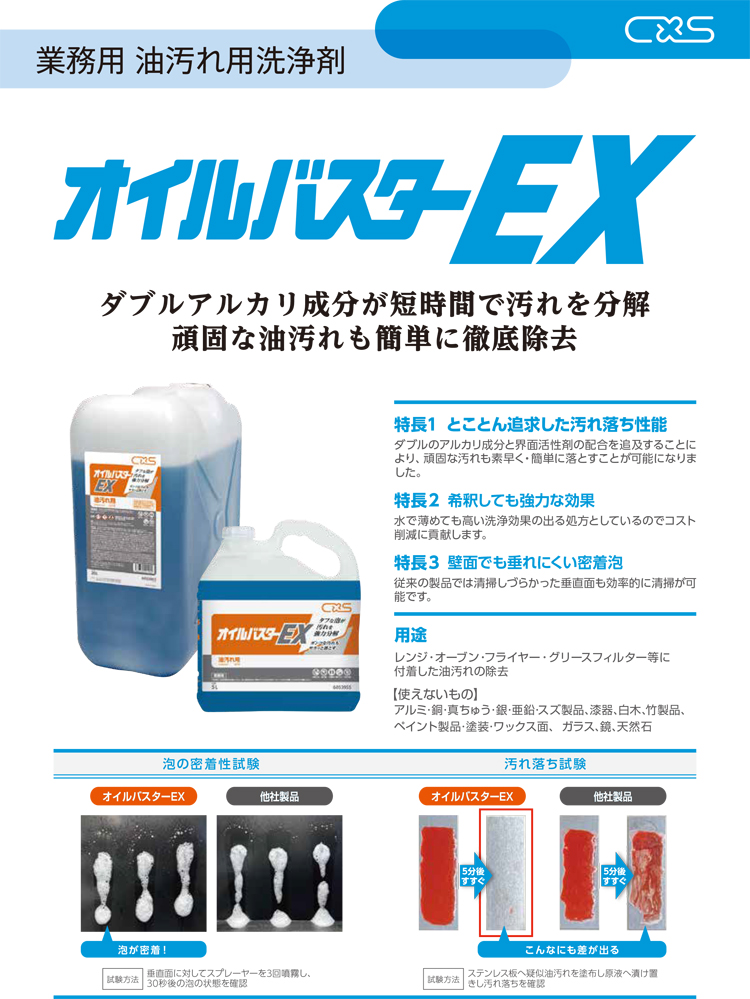 油脂専用洗剤　オイルバスターEX　5L　6053955