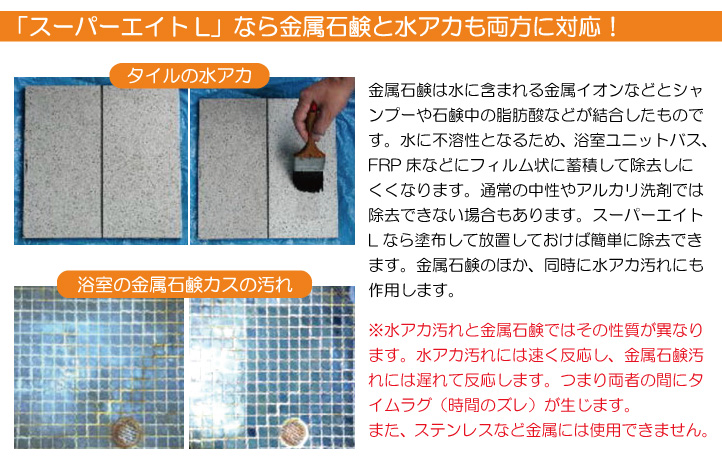 浴室用洗剤 スーパーエイトL 1kg・4kg・18㎏