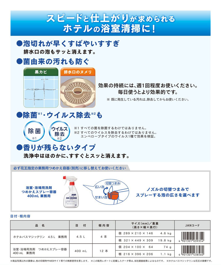ホテルバスマジックリン　業務用　4.5L　